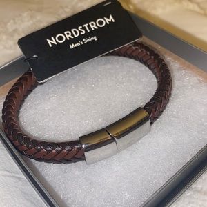 Men’s Leather Woven Bracelet